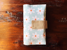 Load image into Gallery viewer, personalized mint daisy diaper clutch
