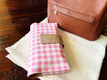 Load image into Gallery viewer, Pink Gingham Diaper Clutch

