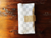 Load image into Gallery viewer, Gray Checkered Diaper Clutch
