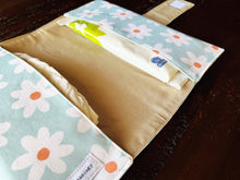 Load image into Gallery viewer, Mint Daisy Diaper Clutch
