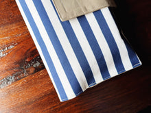 Load image into Gallery viewer, Navy Blue and White Striped Diaper Clutch
