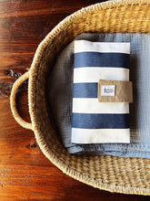 Load image into Gallery viewer, Navy and White Striped Diaper Clutch
