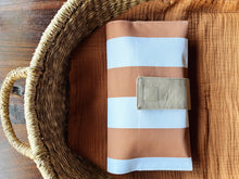 Load image into Gallery viewer, Rust Striped Diaper Clutch
