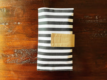Load image into Gallery viewer, Black and White Striped Diaper Clutch
