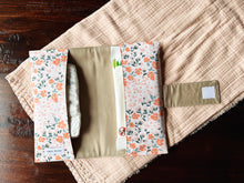 Load image into Gallery viewer, Peach Floral Diaper Clutch
